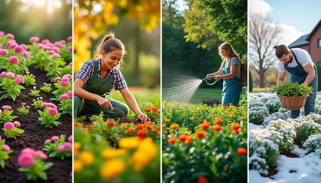 découvrez tous nos conseils pratiques pour entretenir votre jardin tout au long de l'année. apprenez les gestes essentiels pour chaque saison afin de garder votre espace vert beau et sain en hiver, printemps, été et automne.