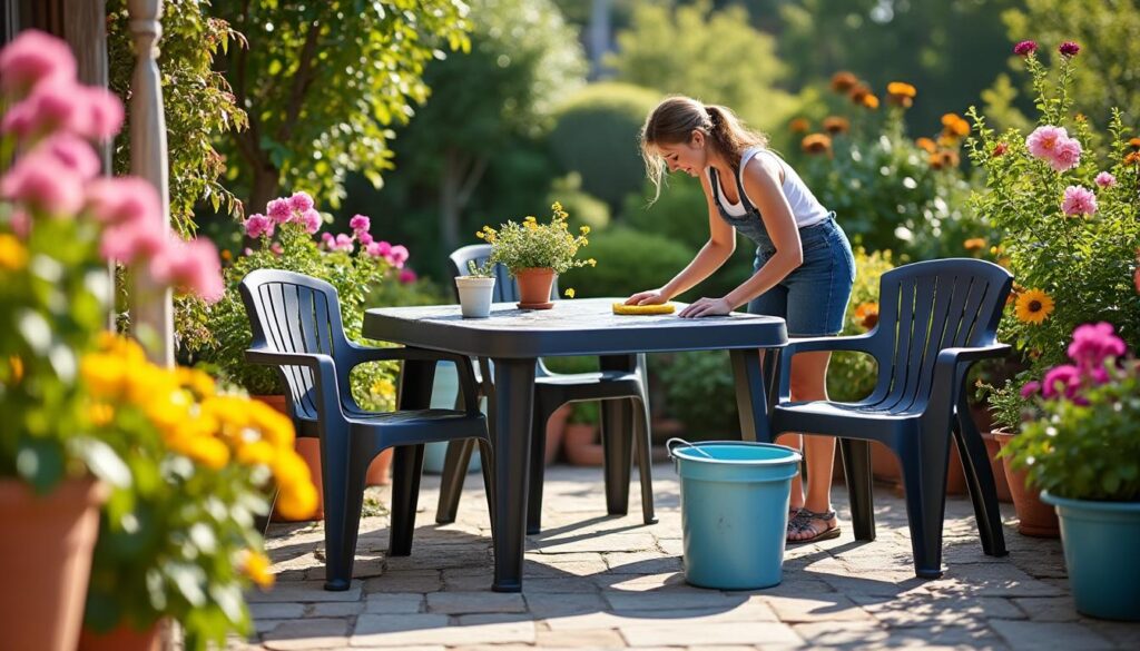 découvrez nos astuces pratiques pour redonner vie à un salon de jardin en plastique noir : nettoyage, rénovation et conseils d’entretien pour un mobilier comme neuf toute l’année !