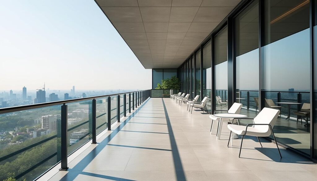 découvrez le balcon filant, un espace extérieur continu qui optimise l'espace et offre une vue panoramique unique pour votre habitat.