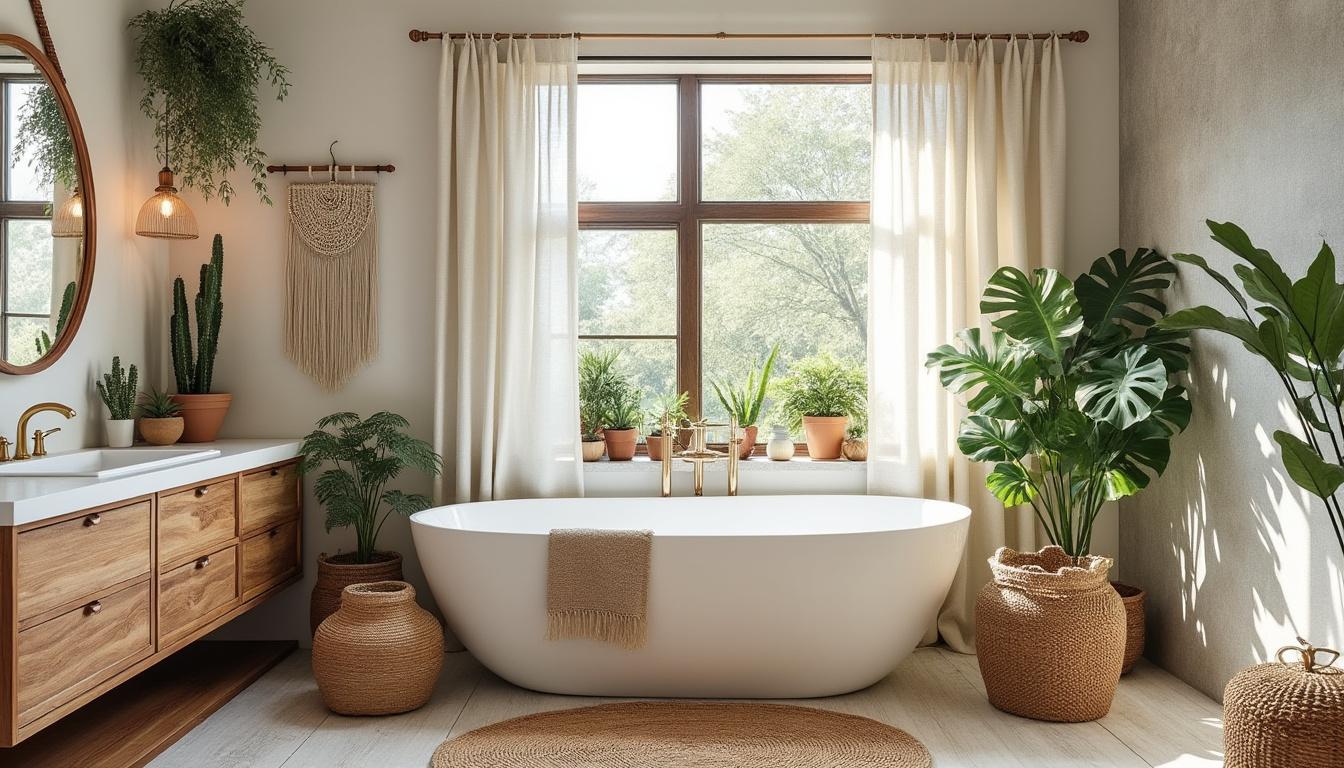 découvrez nos idées déco pour aménager une salle de bain bohème, alliant charme naturel et ambiance chaleureuse. inspirez-vous pour un espace unique et élégant.