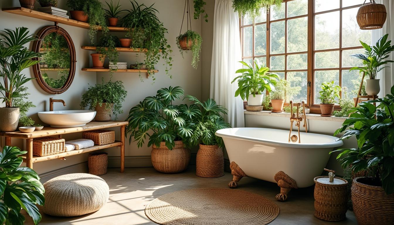 découvrez nos idées inspirantes pour aménager une salle de bain au style bohème, alliant charme naturel et déco authentique.