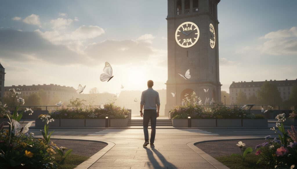 découvrez la signification de l'heure miroir 14h14, symbole de transformation personnelle et de nouveaux départs. interprétez les messages cachés pour mieux orienter votre vie.